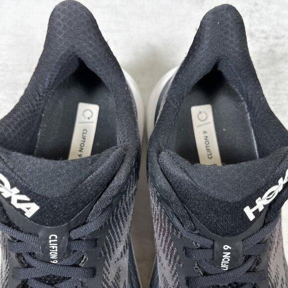 Hoka One One Clifton 9 Running Shoes - Women's Size 6.5 - Black - Picture 8 of 10